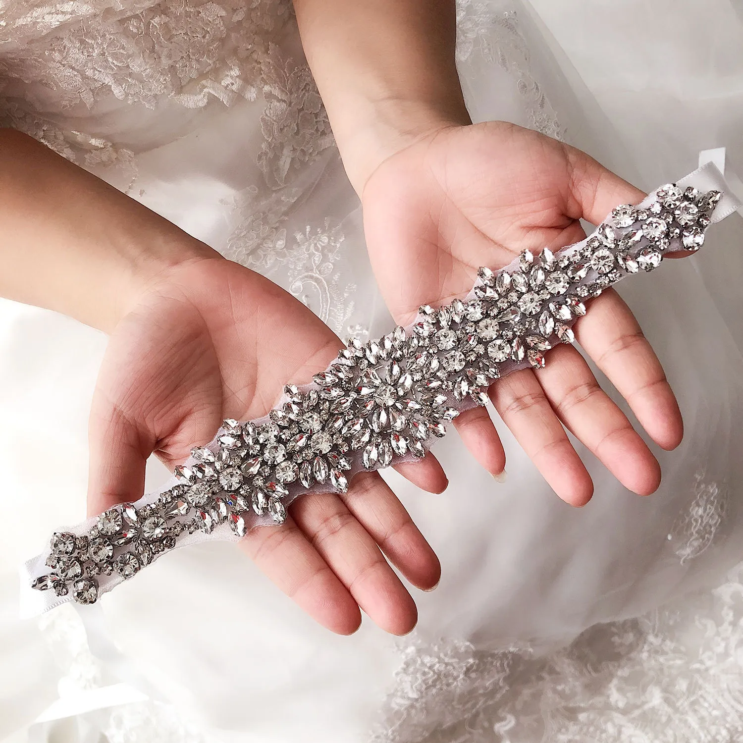 YouLaPan cintura da sposa strass abo da sposa cintura a fascia cintura da sposa in cristallo cinture sottili accessori da sposa cinture da sposa SH65  320