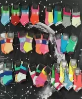 Multicolor Ankle Sports Socks With Cardboad Tags Cheerleaders Black pink Short Sock Girls Women Cotton Sports Socks FY72681306146
