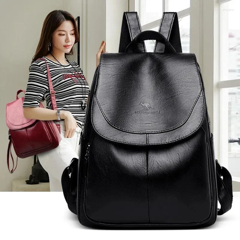 Школьные сумки, женские кожаные рюкзаки, высококачественный женский винтажный рюкзак для девочек, сумка для путешествий, дорожная сумка, женская сумка-рюкзак A Dos