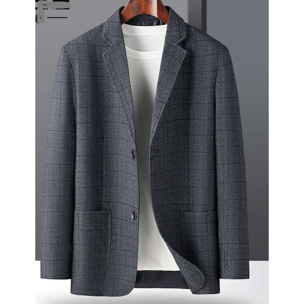 Spring and Autumn Thin Plaid Suit Men's Suit Casual Suit No Iron Slim Fit Small Suit Men's Single Western Coat Factory Batch
