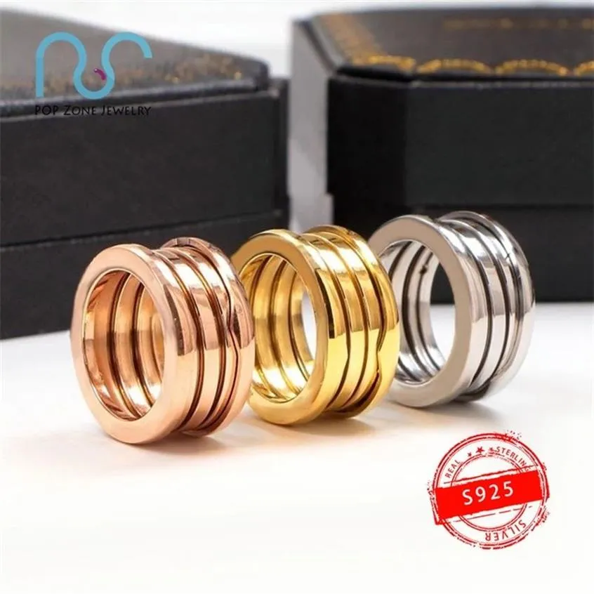 S925 Sterling Silver Ring Brand Zero Ring Spring Ring Luxury Origineel trendy ontwerpjubileumfeest voor vrouwelijke liefhebbers met 210924308T