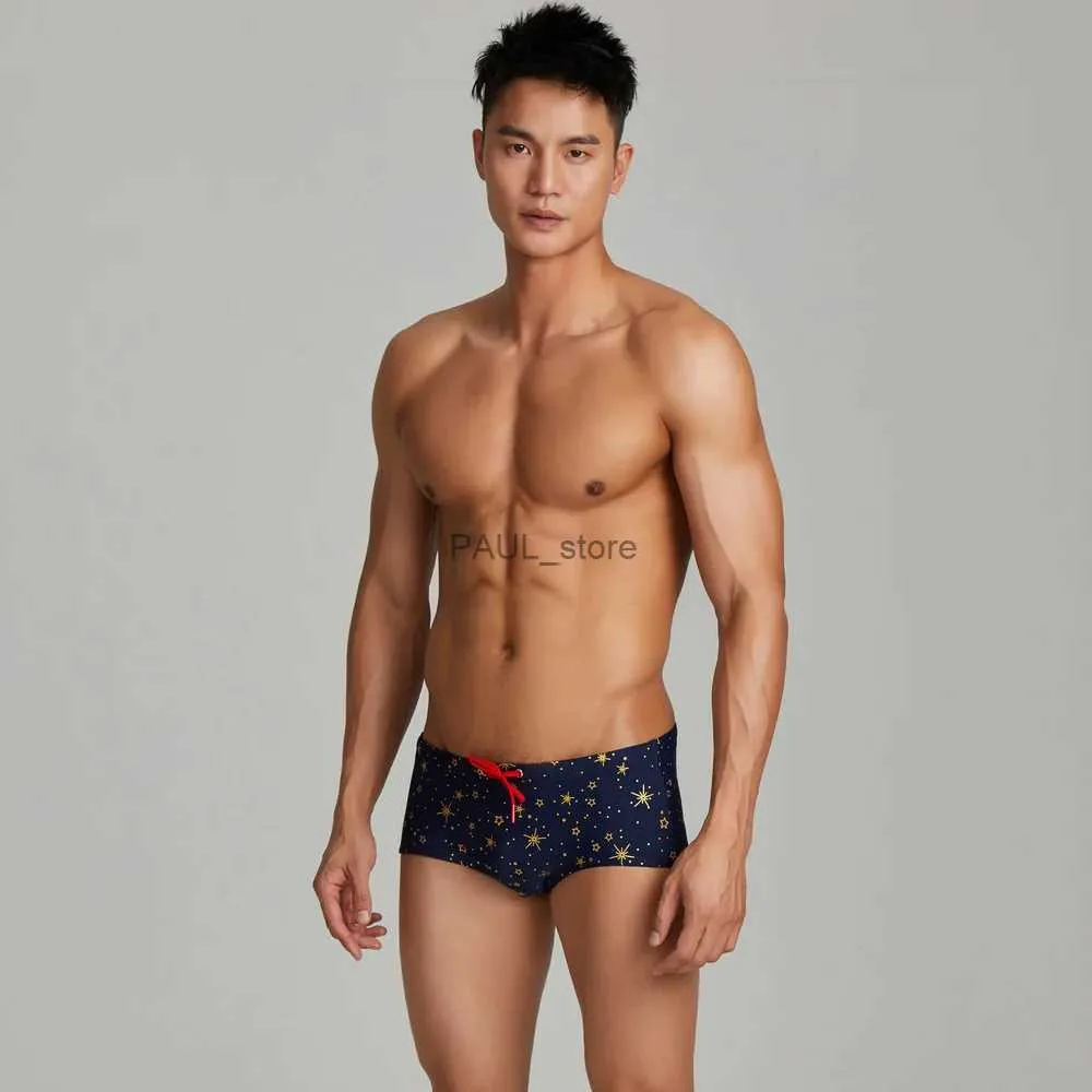 Men's Shorts JW12 dark blue tight sexy low waist men boxer swimwear new  summer baech swim briefs bikinis pool men swimsuits men bathing suitsL231218