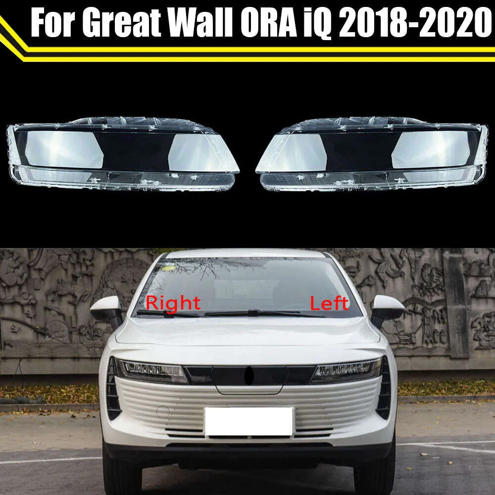 Front Car Protective Headlight Glass Cover Shade Shell Auto Transparent Light Housing Lamp for Great Wall ORA Iq 2018 2019 2020