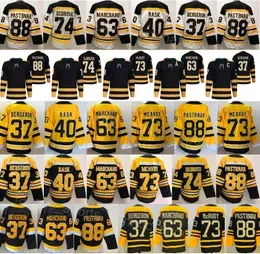 Ice Hockey Reverse Retro 63 Brad Marchand Jersey Man 88 David Pastrnak 40 Tuukka Rask 74 Jake DeBrusk 73 Charlie McAvoy 37 Patrice Bergeron Winter Classic Stitched