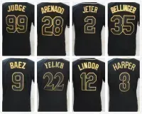 Baseball jerseys 2021 35 BELLINGER 2 JETER 28 ARENADO 9 BAEZ 22 YELICH 3 HARPER 22 SOTO yakuda Dropshipping Accepted best sports Discount