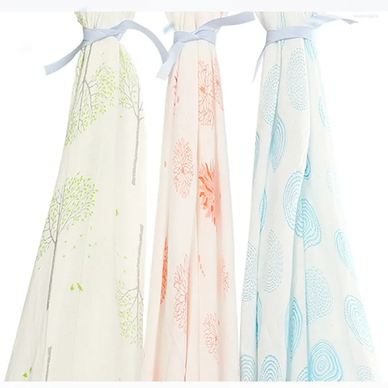 Cobertores bebê bambu musselina swaddle cobertor único grande para qualidade conforto sono swaddling