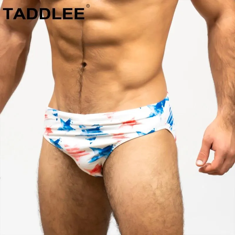 Set Taddlee Brand Sexig herrbadkläder Swim Boxers Brierfs Bikini Men Bathing Suits Low Rise Baddräkter Gay Penis Board Surf Shorts