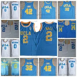 42 UCLA Kevin Love Basketball Jersey  Walton Mensrussell Westbrook Zach Lavine 2 Lonzo Ball College White University Stitched Mens Jerseys s