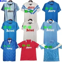 Napoli 1987 1988 Retro Soccer Jerseys 87 88 Coppa Italia Ssc Napoli Maradona 10 Vintage Calcio Napoli Kits Classic Vinta