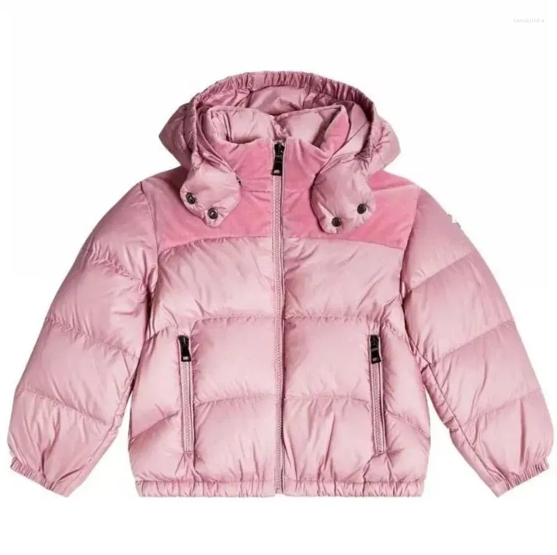 Donsjas (model voorverkoop) MC kinderjack met fluwelen stiksels, roze en paars