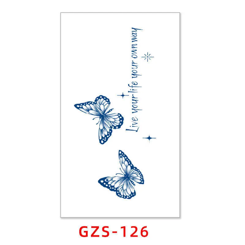 New juice tattoo sticker with semi non reflective letter sticker, collarbone wrist waterproof