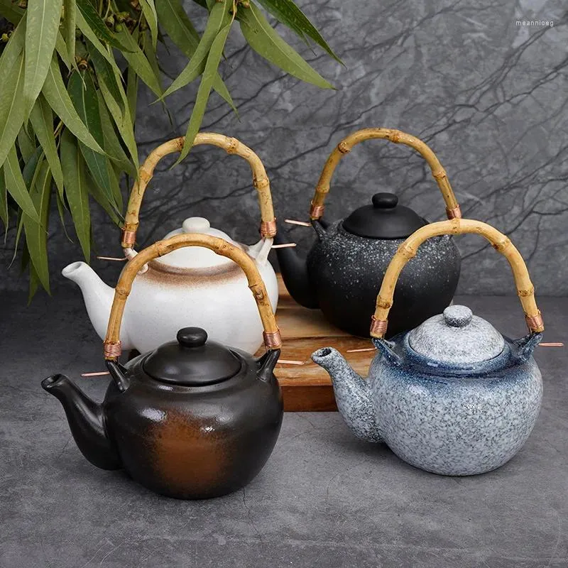Ensembles de thé théière japonaise en céramique maison Restaurant El ensemble de préparation de thé poignée créative Portable