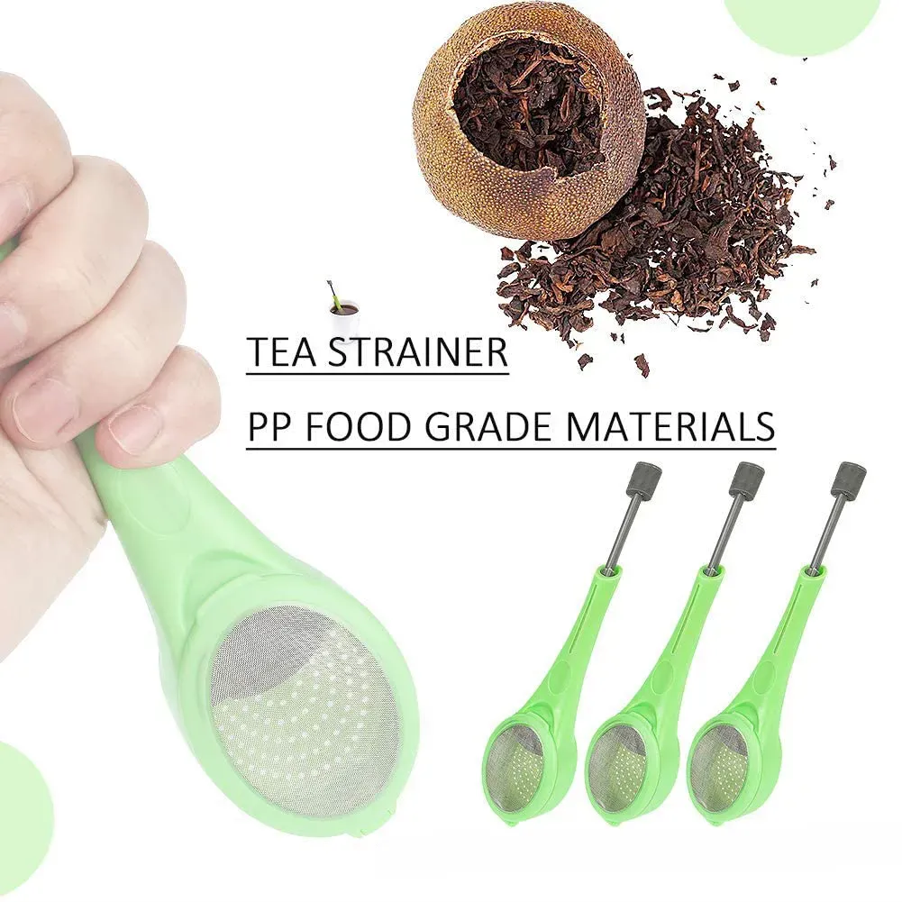 Tea Infusers 18cm Drinking Tools Drinkware Creative Built-in Plunger Silicone TeaInfuser Non-toxic Plastic Coffee Tea-Strainers DHL Delivery