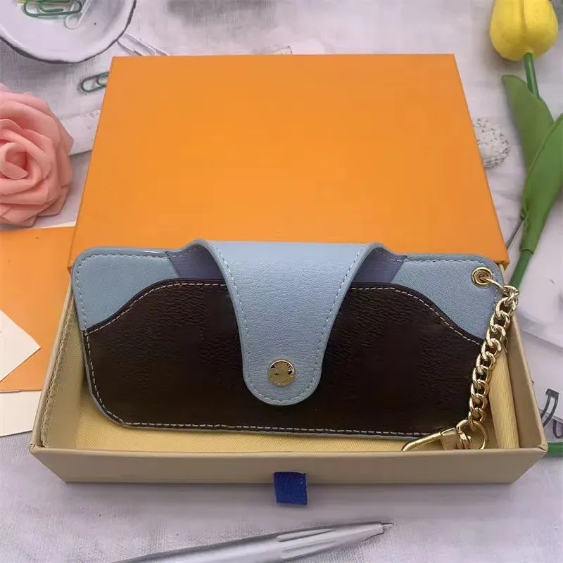Modeblommor designer plånböcker Luxurys kvinnor Mens Glasögon Case Box Bags Högkvalitativa klassiska bokstäver Key Coin Purse Card Holder Original Box