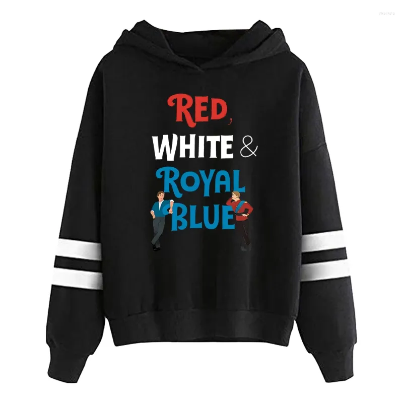 Men's Hoodies Red White And Royal Blue History Huh Hoodie Pocketless Parallel Bars Sleeve Women Men Sweatshirt 2023 Fashion Clothes