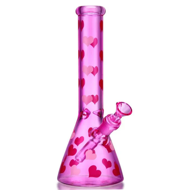 Kalın Cam Su Bongs Heady Dab Teçhizatlar Hookahlar Shisha Downstem PERC Bubbler Benzersiz Bong ile 14mm Kase