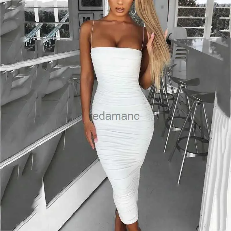 Basic Casual Dresses Summer Womens Pleated Suspender Long Skirt