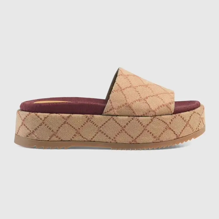 Sandały na platformie męskiej damski płaski haft haftowy luksusowe owoce sandały sandały skórzane obcasy 36-44