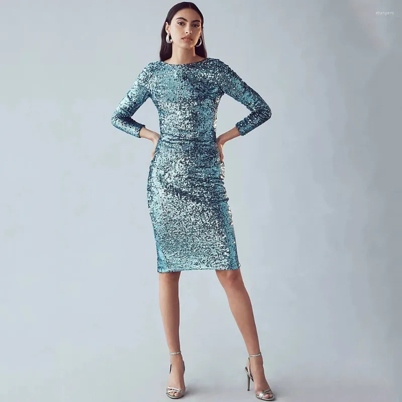 white christmas dresses Short and shiny cocktail dress- Primavera 3813 Royal Blue main image 0