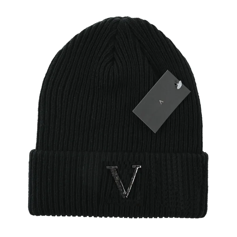 Beanie Designer Gebreide Muts Luxe Hoed Design Letters Effen Metaal Trendy Warme Gebreide Muts Mannen Vrouwen Cap Kerstcadeau Verjaardagscadeau Zeer goed