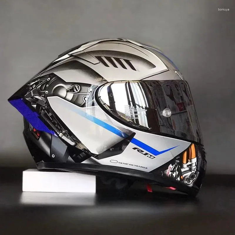 Kaski motocyklowe X14 Hełm xfourteen YZFR1M Specjalna edycja Sier Sier Full Face Racing Casco de Motocicleta