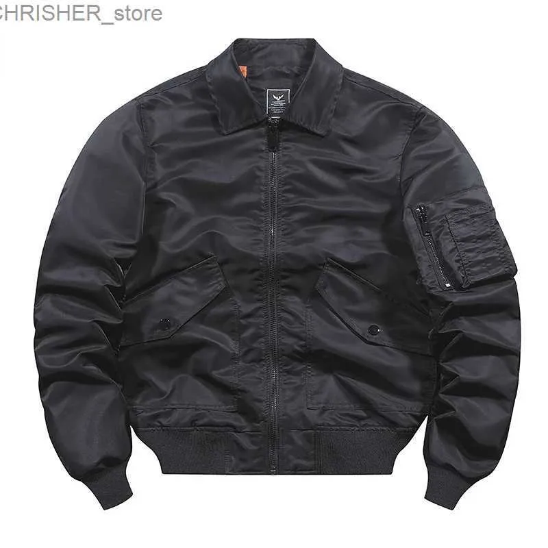 Tactische jassen Tactische piloot herenjas Militaire bomberjassen Casual effen rits Grote zak Katoenen gewatteerde jas Jaqueta Masculina ChaquetasL231218