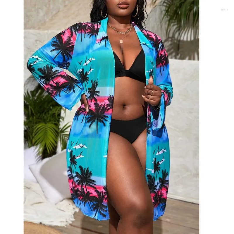 Damen Bademode 2024 Tops Boho Lose Coverups Strand Schwimmen Bikini Strickjacke Badeanzug Cover Ups Bluse Resort Wear