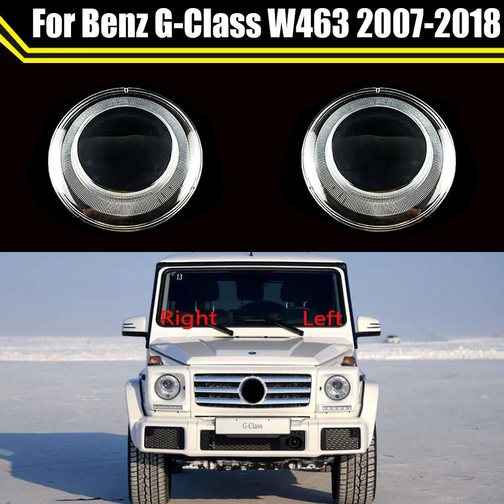 Farol do carro capa lente escudo de vidro farol abajur transparente lâmpada de luz automática para mercedes-benz g-class w463 2007 ~ 2018