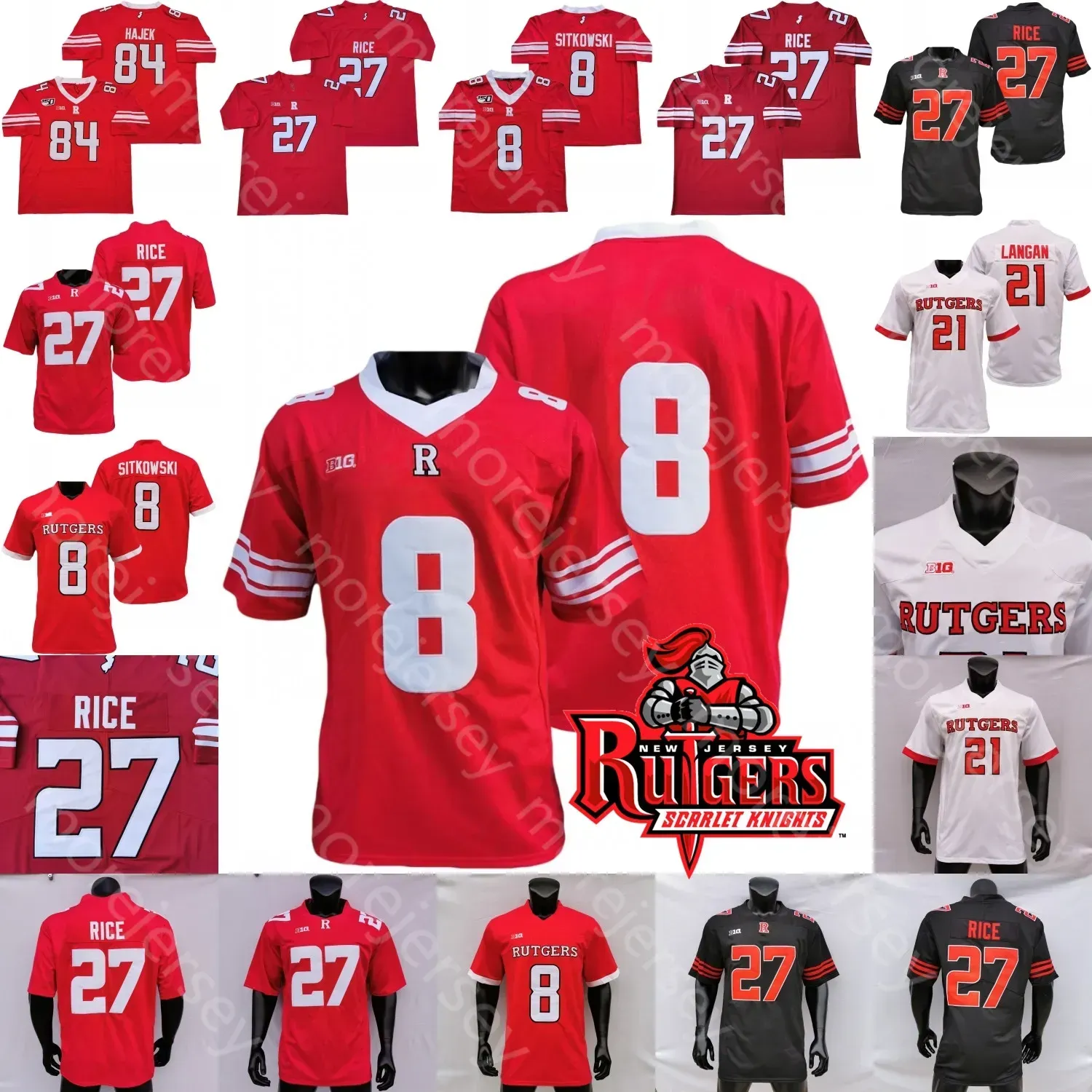 NCAA College 911 Rutgers Special Scarlet Knights Jersey Ray Rice Pacheco Max Melton Vedral Cruickshank Jamier Wright-Collins Olakun