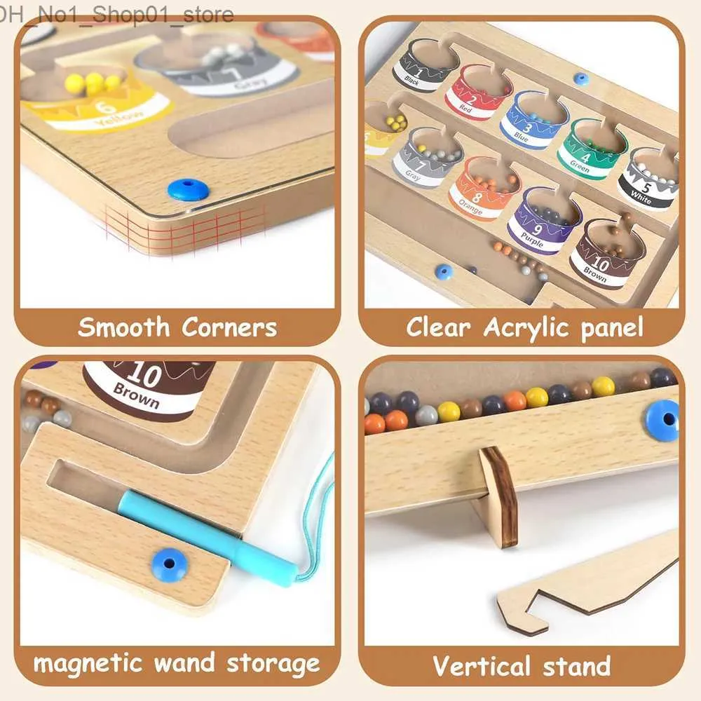 Cadeau de jouet Montessori pour 1, 2, 3, 4 ans, jouet de tri et d'empilage  en bois