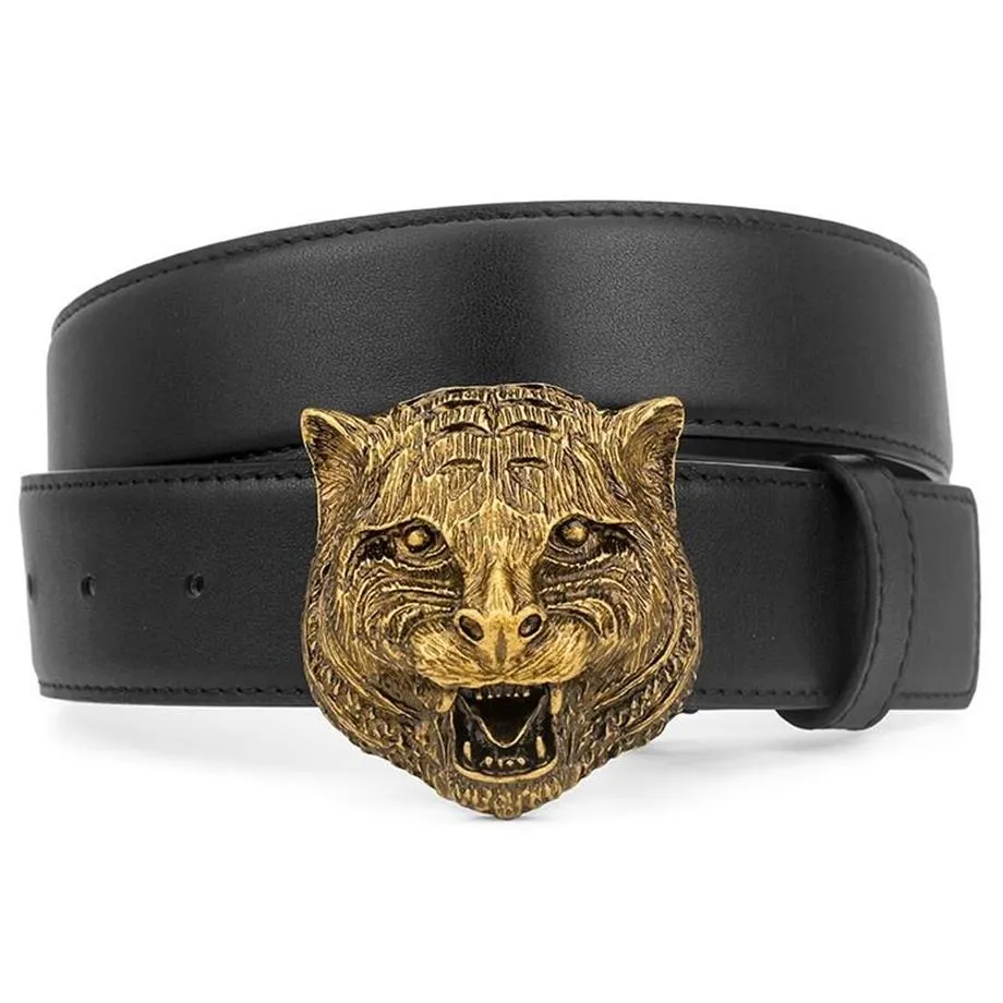 Belts Mens Belt Fashion Belts Men Leather Black Business Belts Women Big Gold leopar Buckle Womens Classic Casual Ceinture with De307K