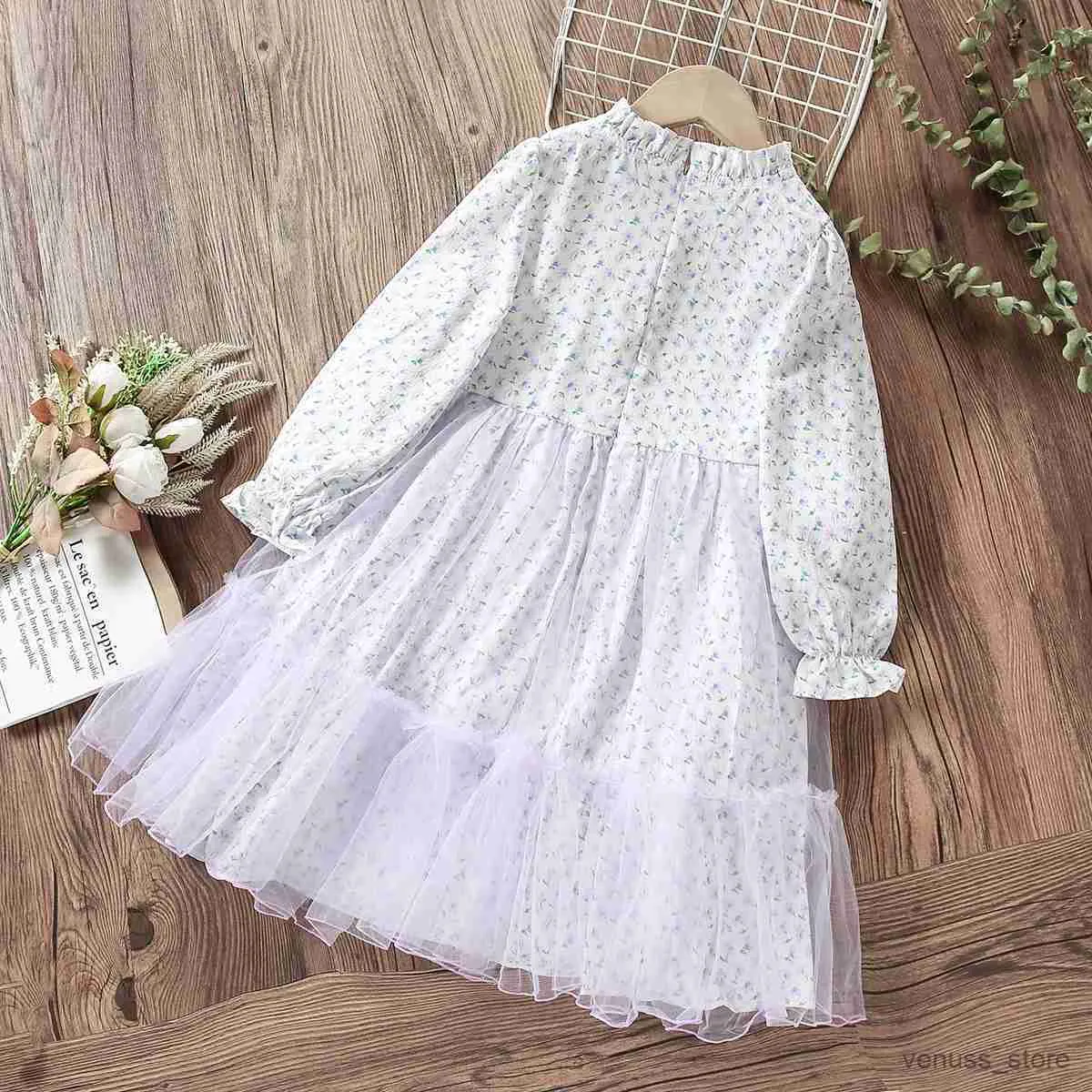 Girl's Dresses Baby Kids Elegant Flower Dresses for Girls Clothes Teenagers Princess Party Purple Outfits Children Costumes 6 8 10 11 12 Years