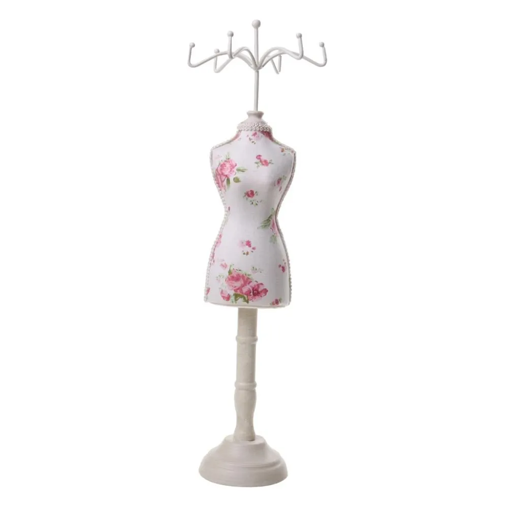 Female Mannequin Cheongsam Dress Display Jewelry Bracelet Necklace Stand Holder Garden Flower