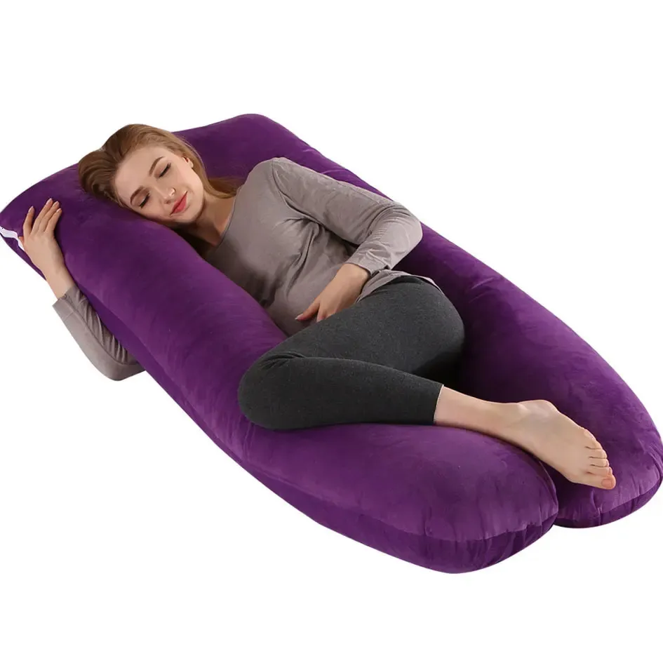 Yastık u şeklindeki hamilelik yastık squishy vücut yastığı, evde uyurken daha iyi boyun ve sırt desteği için çıkarılabilir yastık kılıfı ile 231218