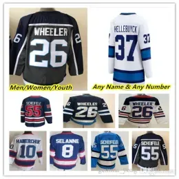 CUSTOM Mark Scheifele Winnipeg Hockey Jerseys Blake Wheeler Nikolaj Ehlers David Gustafsson Sam Gagner Josh Morrissey Connor Hellebuyck Kyle