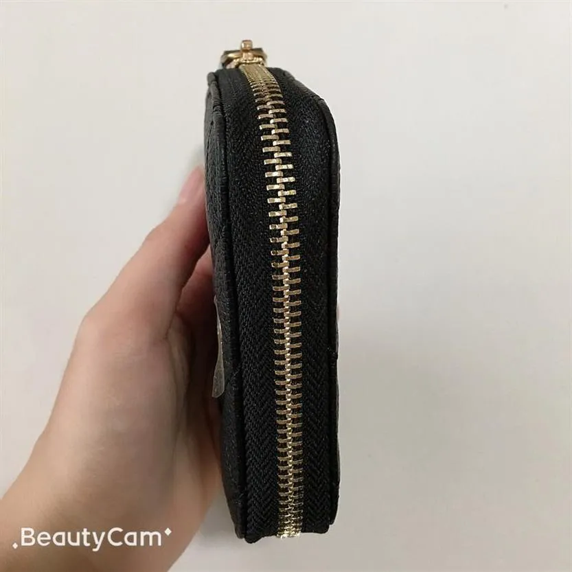 Klassisk mode svart dragkedja hand ta väska c plånböcker kortpaket handväska för damer favorit wogue artiklar vip presenter232y