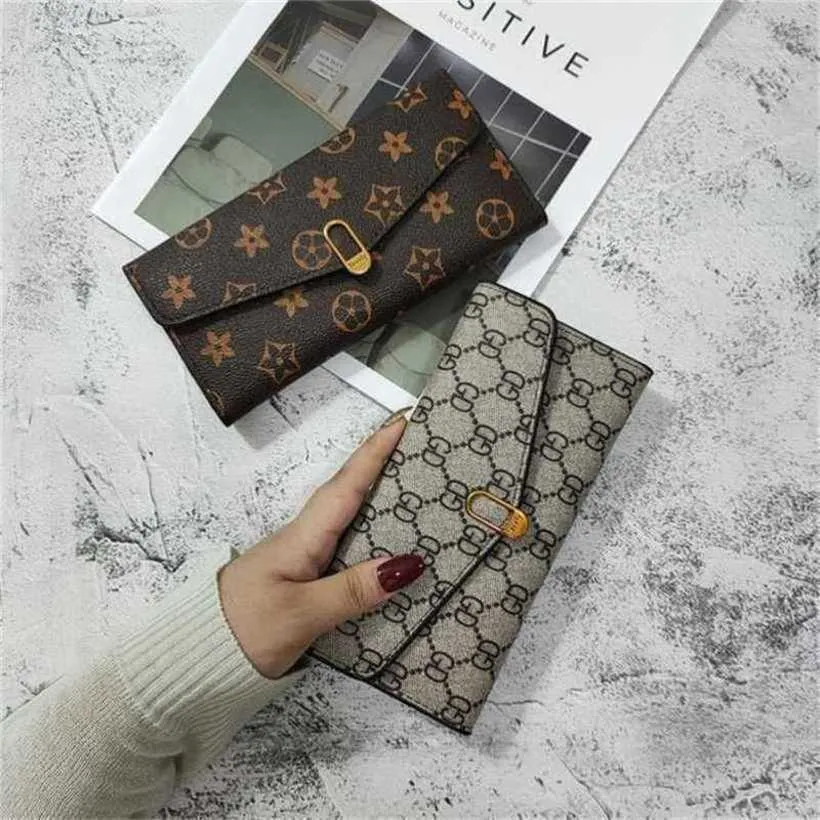 2024 Nieuwe Designer Dames Crossbody Schouder kan gemengde batches zijn en Amerikaanse gedrukte lange portemonnee retro gepersonaliseerde vouwen Multi Card Holder Clip Bag