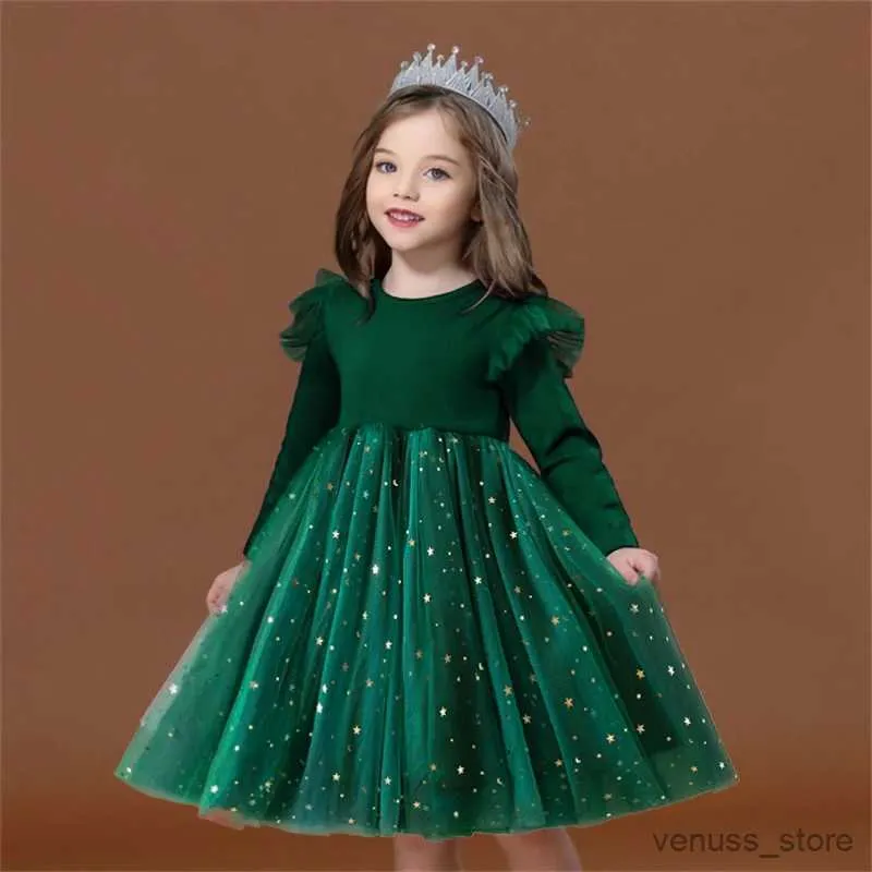 navy blue dress for baby girl Girl's Christmas Sequined Long Sleeve Ball Gown Dress for Children Ages  25-36m, 4-6y, 7-12y from Dhgate Girl's Dresses
