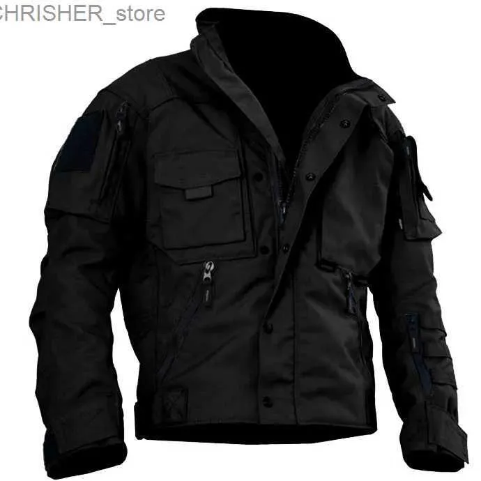 Taktische Jacken, multifunktionale dünne Jacke, Herbst, Outdoor-Sport, kurze Jacken, Soild, lässiger Mantel, Mann, Top, leichte Herren-Outwear, männlicher Mantel, L231218