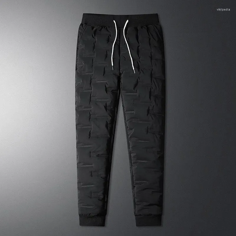 Pantaloni da uomo Casual antivento neri per uomo inverno caldo addensato moda pantaloni all'aperto streetwear pantaloni sportivi da jogging taglie forti maschili