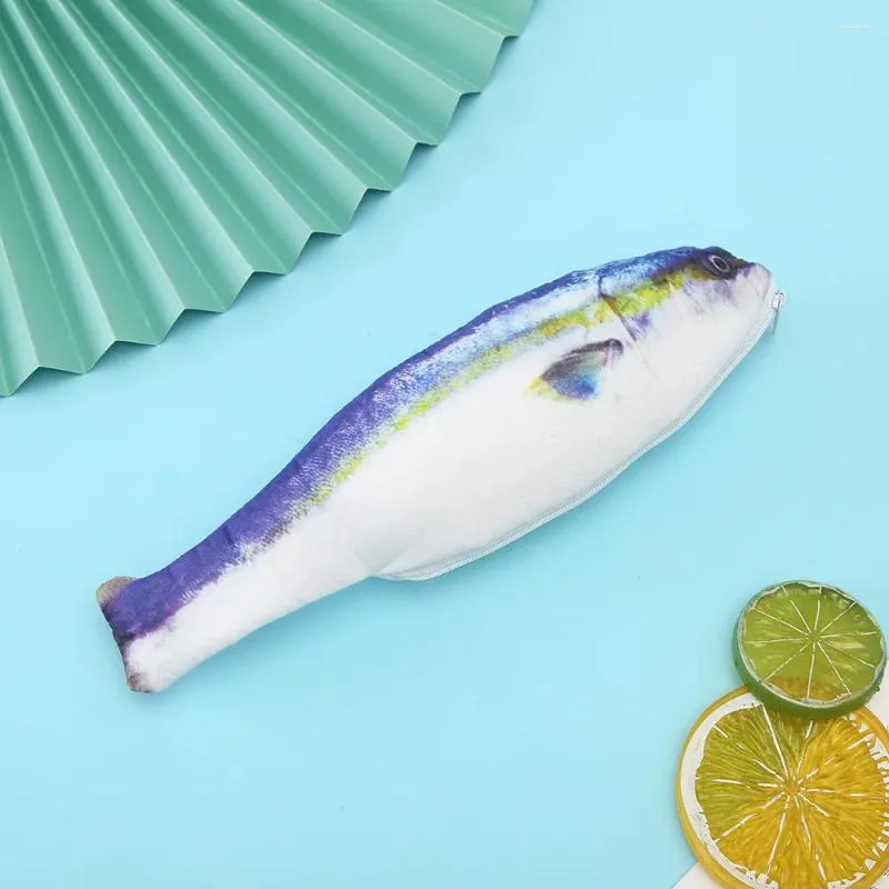 Carp Pen Bag Realistic Fish Shape Make-up Pouch Pen Pencil Case With Zipper  