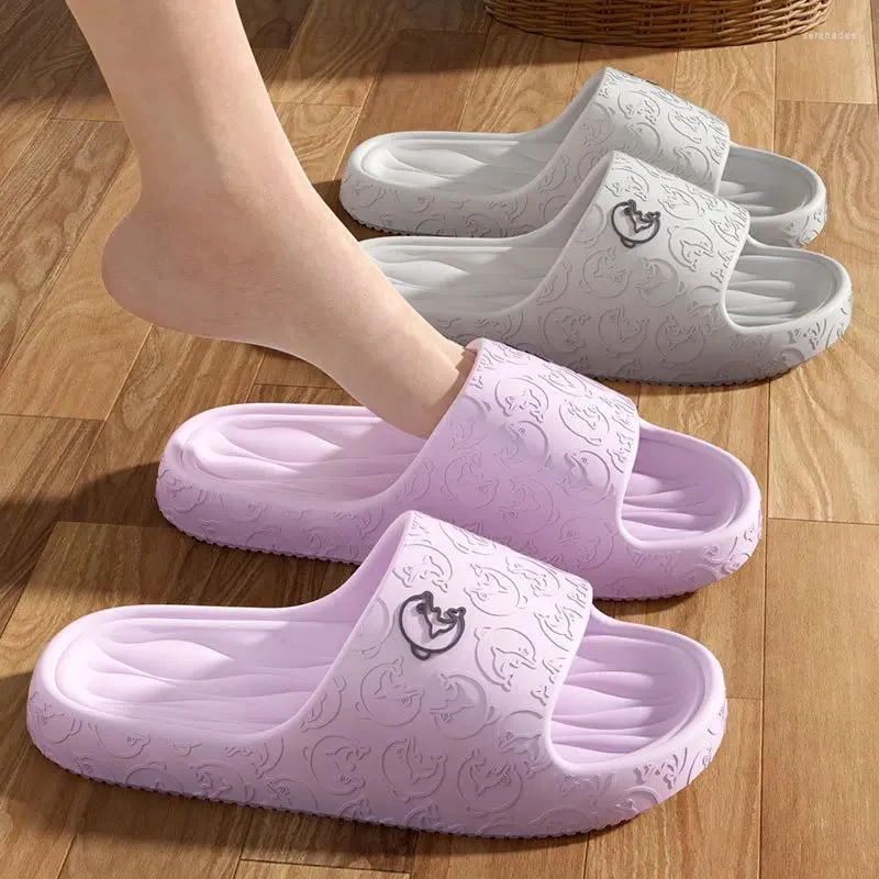 Slippers Type Of For Women Summer Home Household Anti-skid Bathroom Deodorant And Fecal Sensation EVA Couple