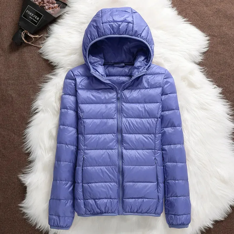 Mulheres Down Parkas 15 Cores Mulheres Puffer Jaquetas Plus Size 5XL 6XL 7XL Primavera Outono Com Capuz Feminino Ultra Leve Casacos Empacotáveis 231218