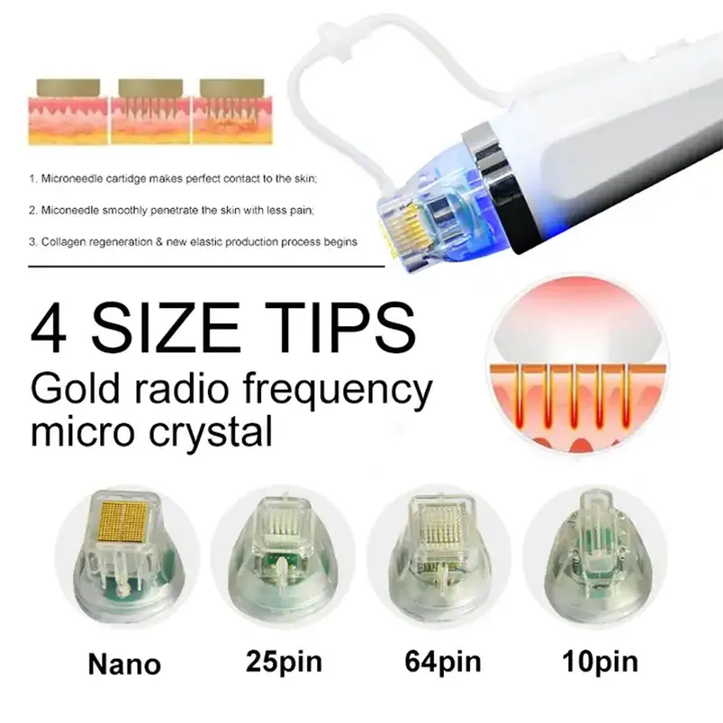 Powerful Skin Care Gold Microneedle RF Machine Wrinkle Removal Radio Frequency Fractional RF Microneedling Whiten Skin