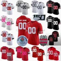 NCAA Ohio State Buckeyes Justin Fields Football Jersey Chase Young JK Dobbins Elliott Stroud Fleming Dwayne Nick Bosa Archie Griffin George 150TH Patch S-6XL