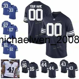 Mich28 kbshopNCAA College Jerseys BYU Cougars 5 Dayan Ghanwoloku 33 Emmanuel Esukpa 82 Dax Milne 13 Micah Simon 16 Baylor Romney Custom Football Stitched