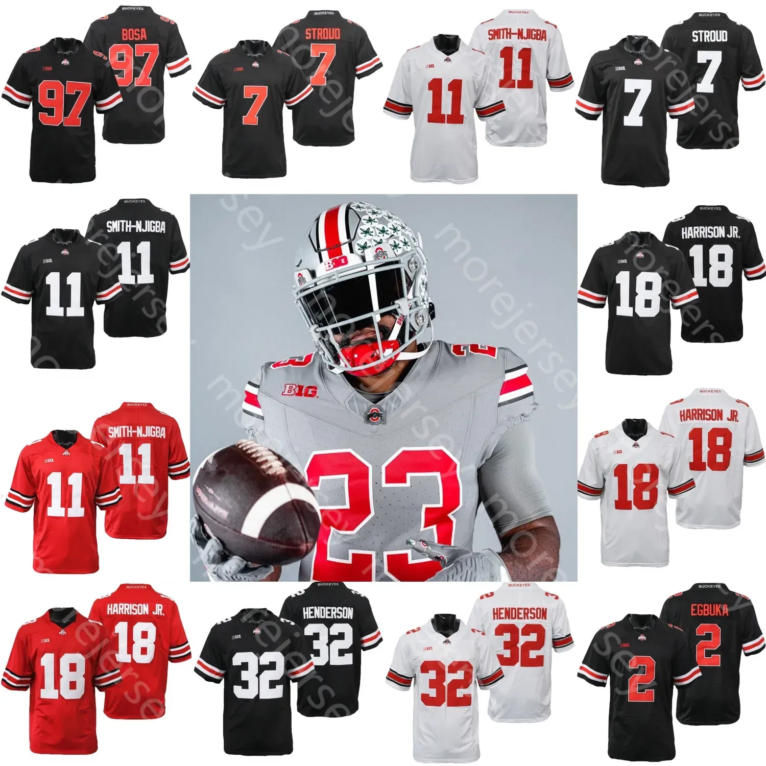 OSU Ohio State Buckeyes Football Jersey College Marvin Harrison Jr. Sonny Styles Emeka Egbuka J.T. Tuimoloau Sawyer Henderson George Kyle MC