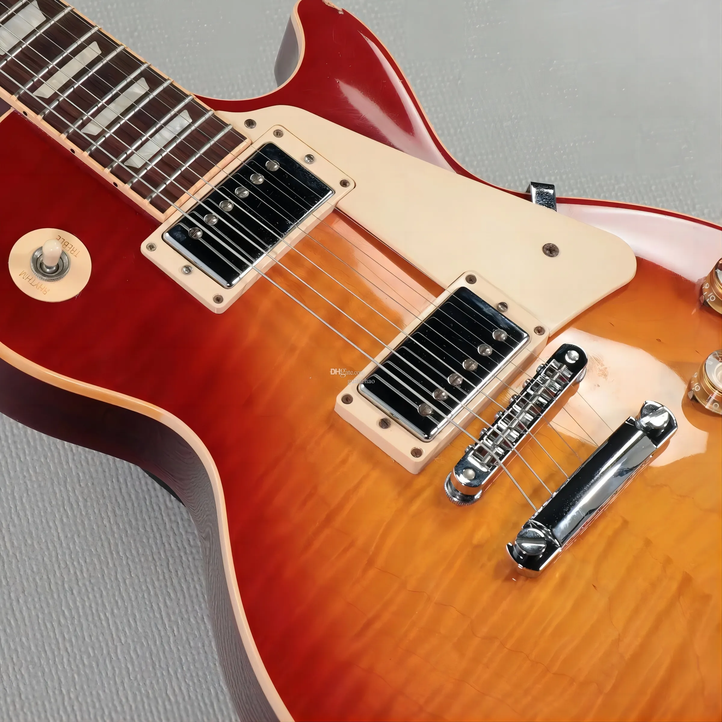 factory best Flame Maple Top Les Standard Brown Paul Electric Guitar stock