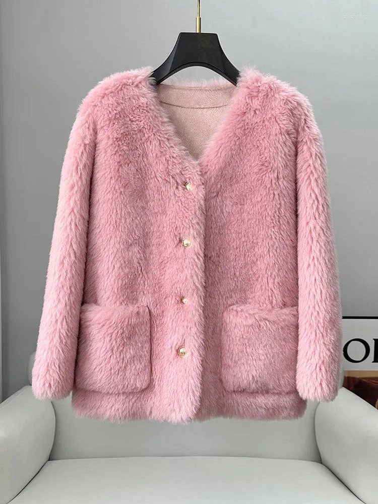 Women's Fur 2023 Autumn/Winter Toka Leather And Wool Integrated Sheep Fleece Coat Lamb Hair Small Fragrant Short Style