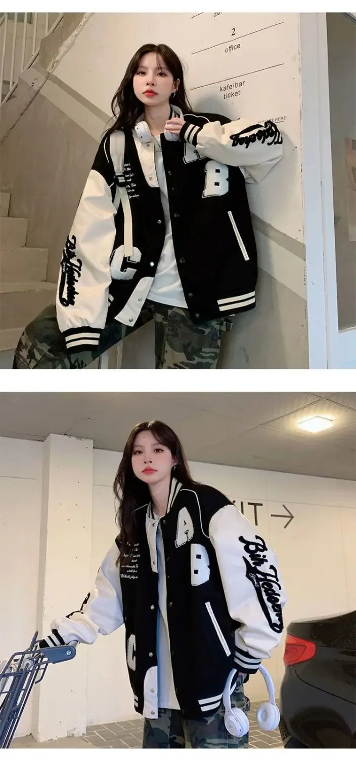 Womens Jackets Y2k Lamb Wool Bomber Jacket From Ning02, $21.88